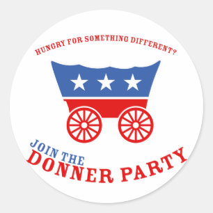 Sticker Rond Joignez l'autocollant de partie de Donner