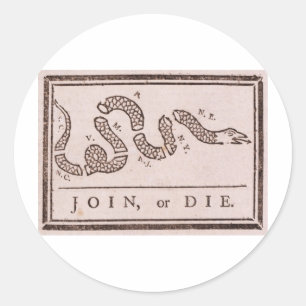 Sticker Rond Joignez ou mourez bande dessinée politique de