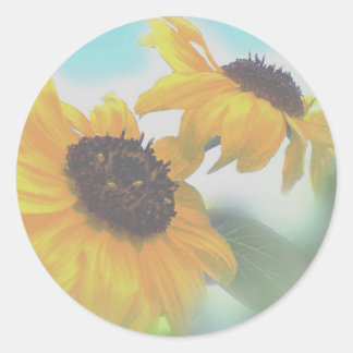 Sticker Rond joint de fleurs de sufleurs 1