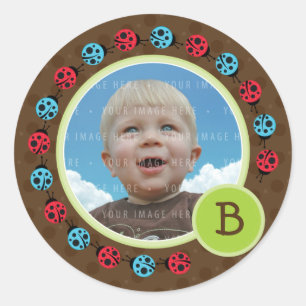 Sticker Rond JOINT DE PHOTO : : cercle 1 de coccinelle