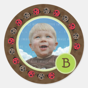 Sticker Rond JOINT DE PHOTO : : cercle 3 de coccinelle