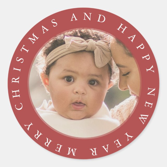 Sticker Rond Joint d'enveloppe de Noël très Joyeux (Devant)