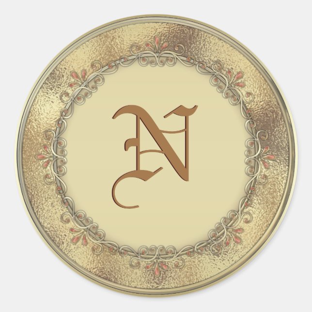 Sticker Rond Joints d'enveloppe de faveur de mariage de (Devant)