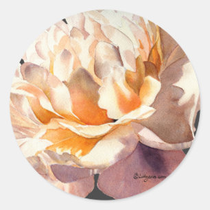 Sticker Rond Joints foncés d'or d'enveloppe de mariage de