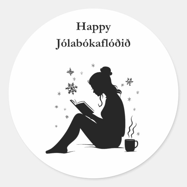 Sticker Rond Jolabokaflod - Islande Livre Flood (Devant)