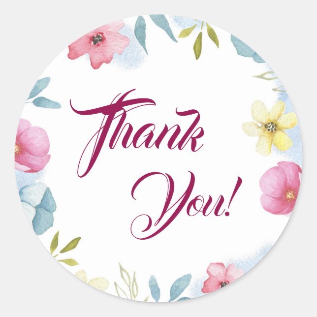 Sticker Rond Joli Baby shower de Merci Floral (Devant)
