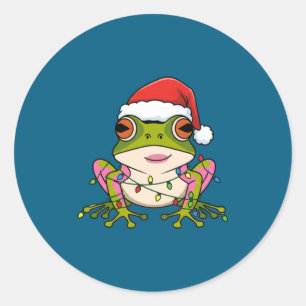 Sticker Rond Joli Coqui de Noël _ Fêtes Portoricain