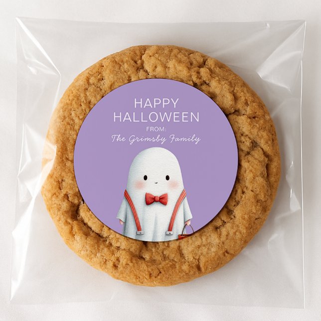 Sticker Rond Joli fantôme, cadeau d'Halloween (Créateur téléchargé)