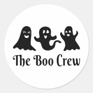 Sticker Rond Joli Fantôme D'Halloween, L'Équipage De Boo