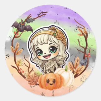 Sticker Rond Joli Halloween ! 👻