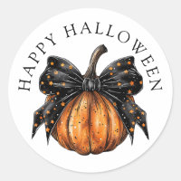 Joli Halloween Citrouille Black Star Bow