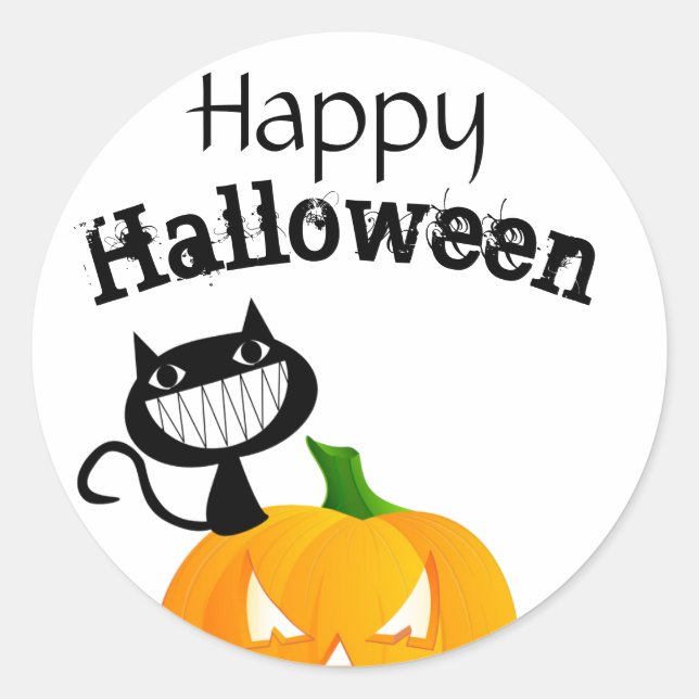 Sticker Rond Joli Halloween Enfants Trick ou Treat (Devant)