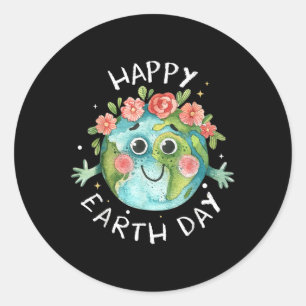 Sticker Rond Joli Jour des terres 2025 Chemise Restaurer Earth