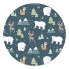 Joli Noël Animaux d'hiver Motif rustique