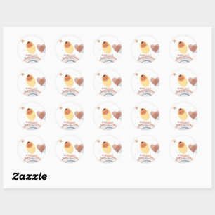 Sticker Rond Joli ours en peluche baby shower de garçons afro-a