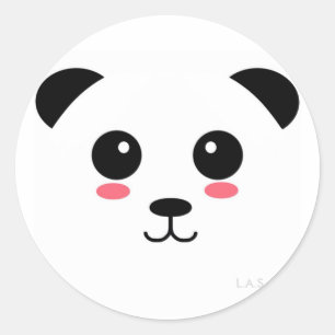 Sticker Rond Joli Panda