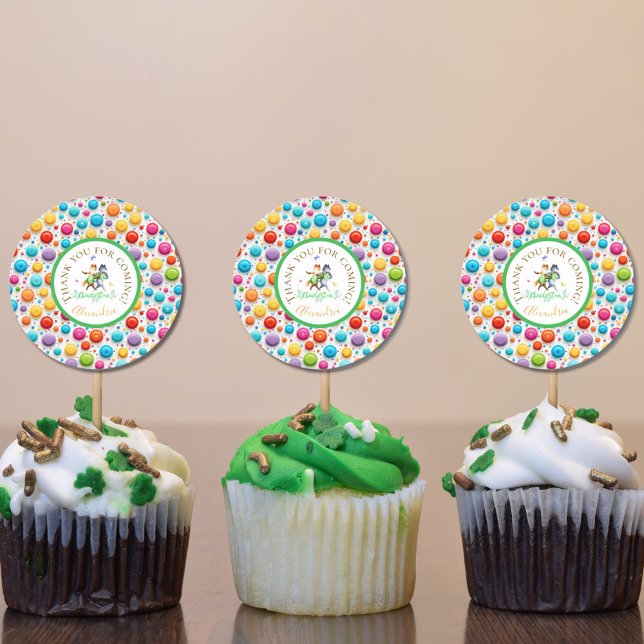 Sticker Rond Joli renard de forêt Danser Charleston Green En vi (Créateur téléchargé)