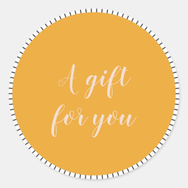 Sticker Rond Joli Script Petite entreprise Cadeau client pour v (Devant)