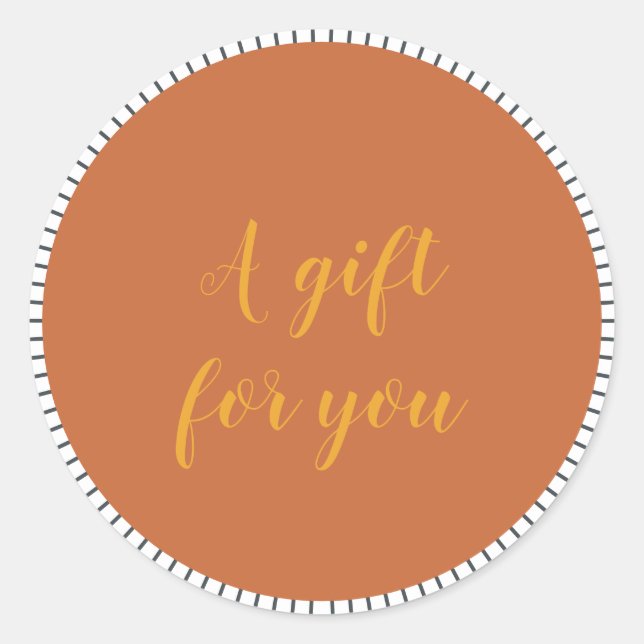 Sticker Rond Joli Script Petite entreprise Cadeau client pour v (Devant)