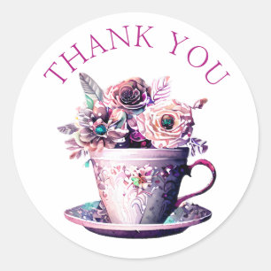 Sticker Rond Joli Shabby Chic Merci victorien