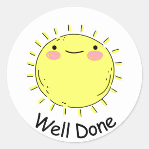 Sticker Rond Joli soleil bien fait