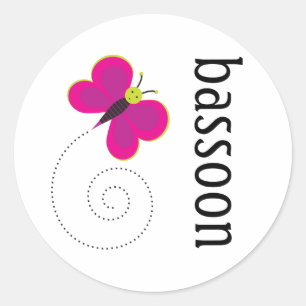 Sticker Rond Jolie Bassoon