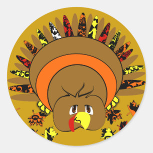 Sticker Rond Jolie couleur complète Turquie