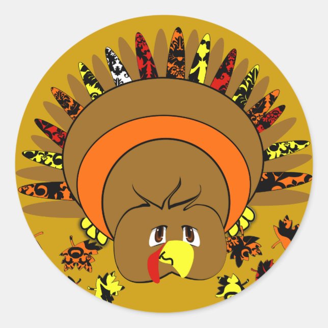 Sticker Rond Jolie couleur complète Turquie (Devant)