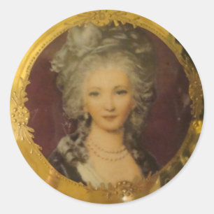 Sticker Rond Jolie Dame