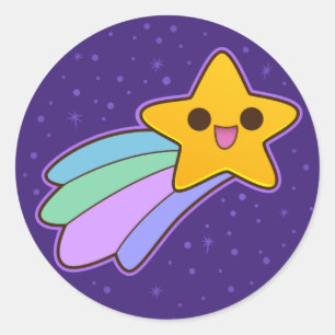 Sticker Rond Jolie étoile tournante
