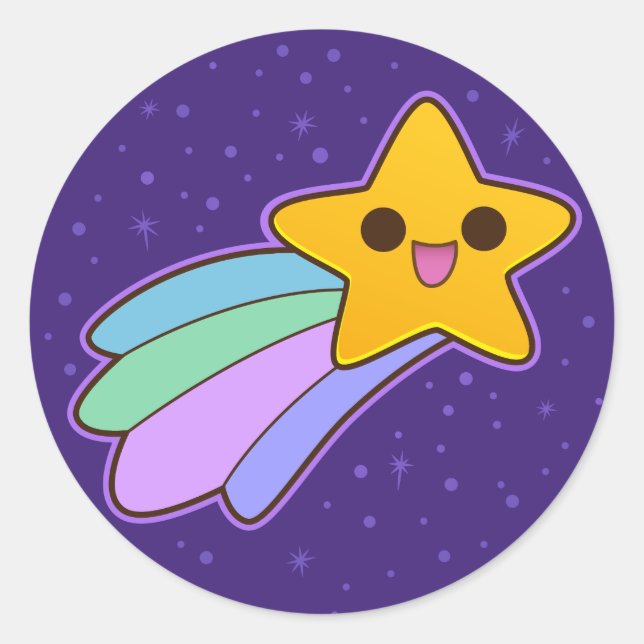 Sticker Rond Jolie étoile tournante (Devant)
