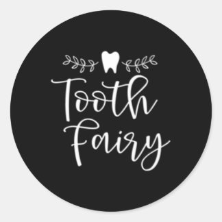 Sticker Rond Jolie Fairy Dental Hygiéniste dentaire