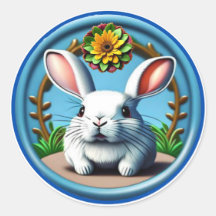 Jolie fleur de Pâques jaune Joyeux visage de lapin