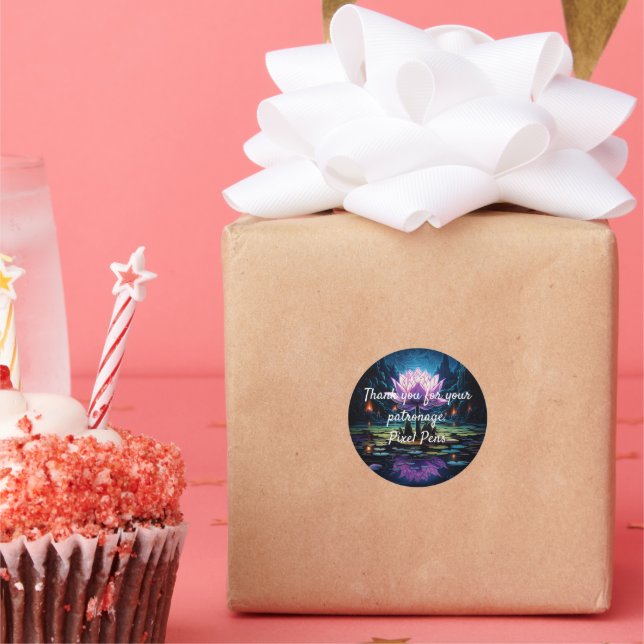 Sticker Rond Jolie Fleur Lilac Lotus (Fête)