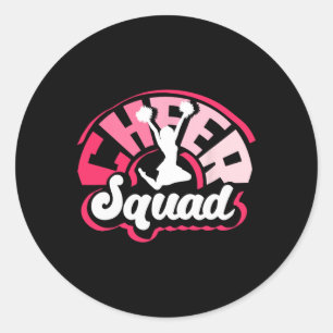 Sticker Rond Jolie meneuse de claques Art Femmes Filles Équipe 