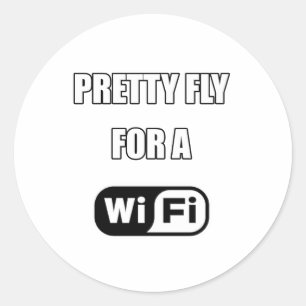 Sticker Rond Jolie mouche pour un Wi-Fi