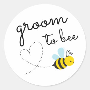 Sticker Rond Jolie pièce Jaune À Abeille