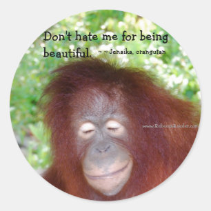 Sticker Rond Jolie rousse