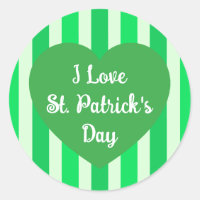 Jolie St. Patrick's Day Vert rayé Simple