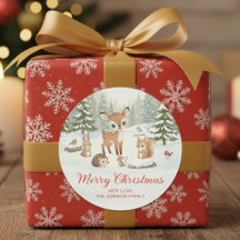 Jolis cerfs et animaux de la forêt Joyeux Noël