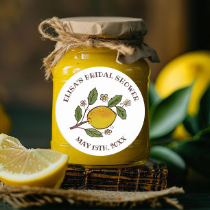 Sticker Rond Jolis Citrons FETE DE FUTURE MARIEE Rustique SUR M