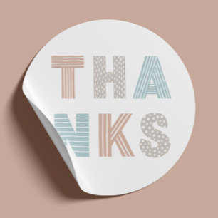 Sticker Rond Jolis pastels merci. Anniversaire d'enfants / Baby