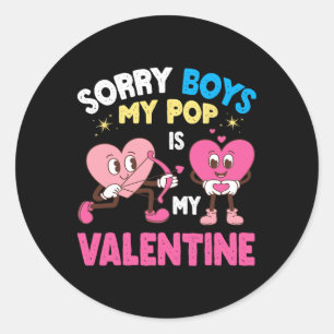 Sticker Rond Jolis personnages au cœur désolés les garçons mon