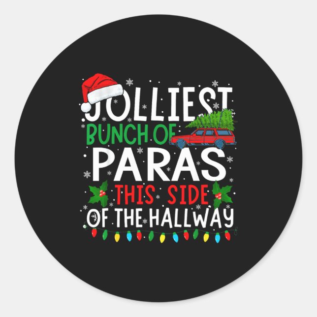 Sticker Rond Jolliest Bunch Of Paras This Side Of The Hallway X (Devant)