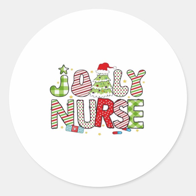 Sticker Rond Jolly Nurse, Halloween Classic T-Shirt (Devant)