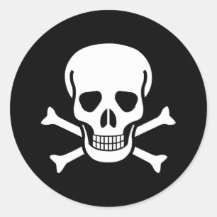 Sticker Rond Jolly roger