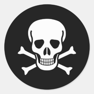 Sticker Rond Jolly roger