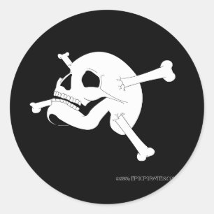 Sticker Rond Jolly roger n° 2