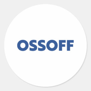 Sticker Rond Jon Ossoff Georgia Stade du Sénat bleu blanc