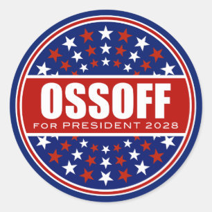 Sticker Rond Jon Ossoff Président 2028